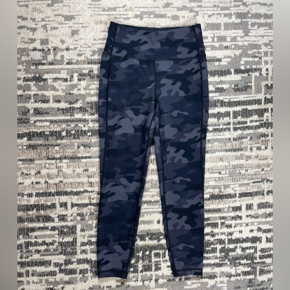 Lole Highrise Blue Army Print Leggings Size Small - Picture 3 of 12